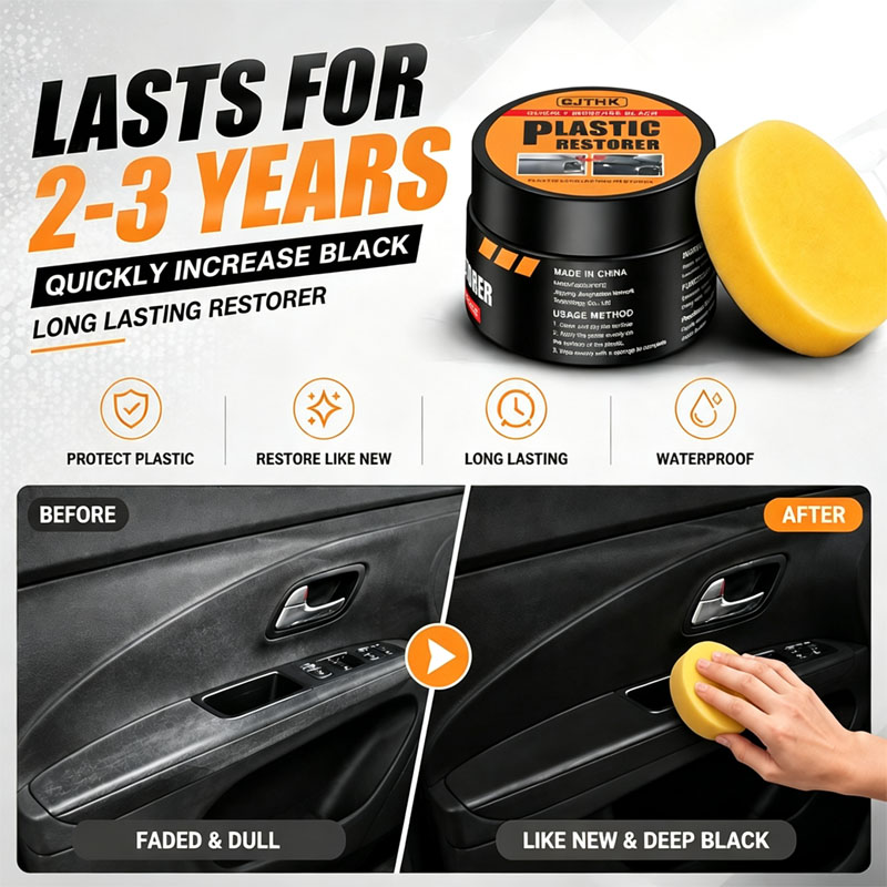 Leather Cleaner Interior - Araba Plastik Yenileyici, Siyah Parlatıcı, Otomobil
